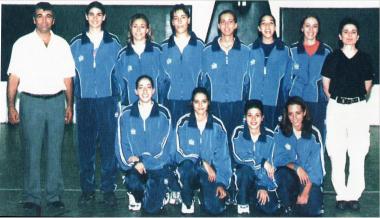 The champion women's basketball team of the B' category of the E.KA.S.TH. season 2000/01.