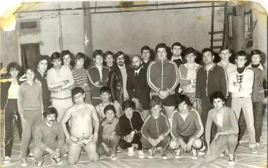 Young and old athletes of the Wrestling Department