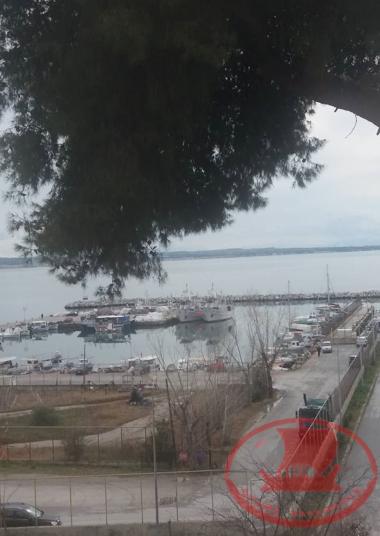 Aretsou settlement, from the balcony of Propontis the basin with the fishing boats.
