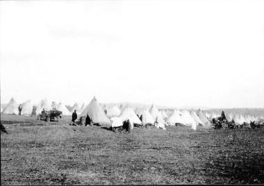 Refugee tent camp in the prefecture of Rodopi