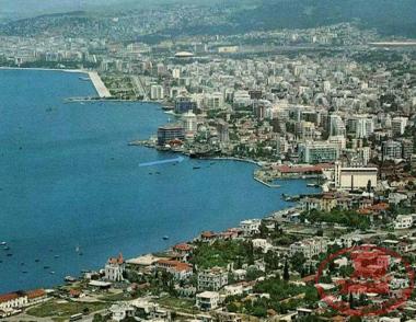 Άποψη της Θεσσαλονίκης από ψηλά περίπου 1975