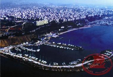 Αεροφωτογραφία από το Λιμανάκι του Ναυτικού Ομίλου Καλαμαριάς.