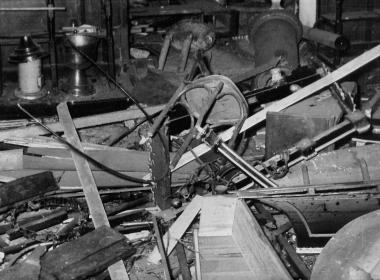 The destroyed church of the Holy Church of Christ, in Galata.