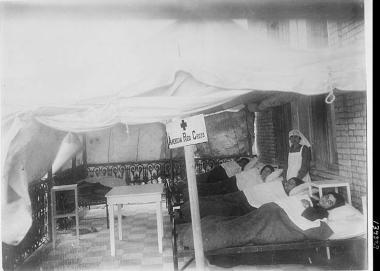 Refugee care from the Red Cross.