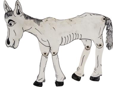 Karagiozis' donkey (or mercedes)