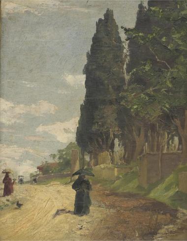 Δρόμος με κυπαρίσσια