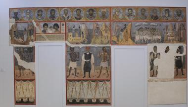 Τοιχογραφία με την οποία ο καλλιτέχνης διακόσμησε το σπίτι του