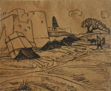 Τοπίο με κάστρο