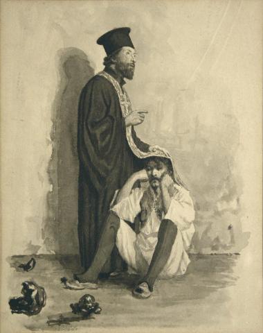 Ο παπα-Σεραφείμ διαβάζει μια ευχή για τον Χρήστο