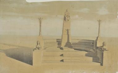 Μελέτη για το ταφικό μνημείο του Μιχαήλ Τοσίτσα στο Α' Νεκροταφείο της Αθήνας