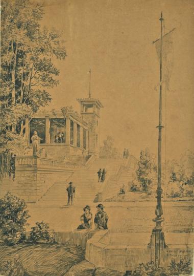 Πρόταση για τον εξωραϊσμό του Λυκαβηττού (ανεκτέλεστη). Τμήμα αναπαυτηρίου