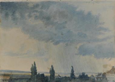 Βαυαρικό τοπίο με καταιγίδα