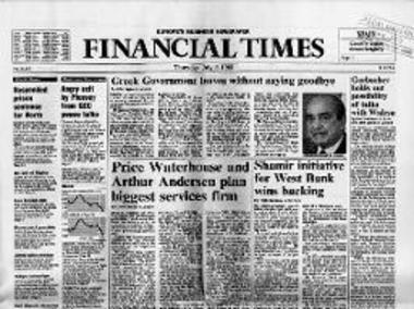 Δημοσίευμα Εφημερίδας Financial Times σχετικά με το σχηματισμό της κυβέρνησης Τζαννή Τζαννετάκη και την πολιτική κατάσταση