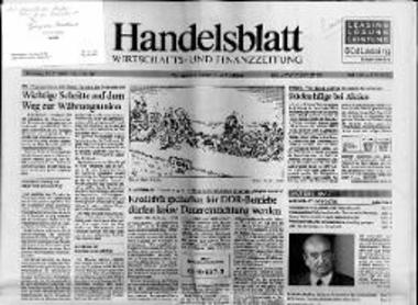 Δημοσίευμα της Εφημερίδας Handelsblatt σχετικά με συνέντευξη ΚΜ την οικονομία και τη σχέση της με την ΕΟΚ