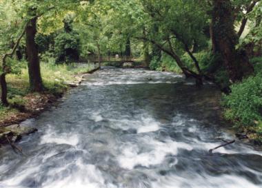 View of the river Aggitis in the surrounding area