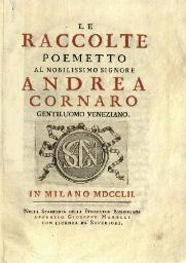 Le Raccolte Poemetto ---