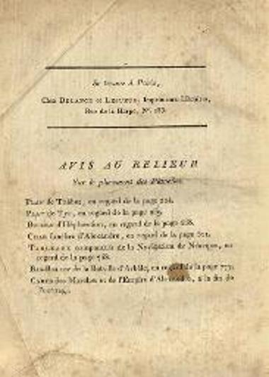 Examen critique des anciens historiens d’Alexandre-le-Grand. Seconde édition considérablement augmentée, Παρίσι, Imprimerie de Delance et Lesueur, 1804.