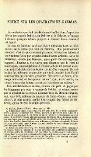 Γαβρίας. Les Quatrains De Gabrias... en français avec le texte grec, une notice et des notes par Th. Laprade..., Παρίσι, Librairie de l’Hachette et Cie, 1853.