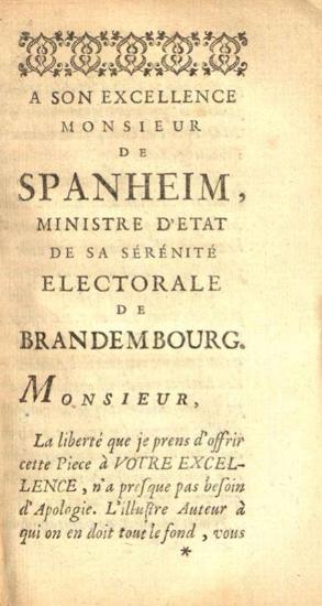 M. de Spanheim. Histoire de la Papesse Jeanne fidélement tirée de la dissertation latine…, La Haye, Chez Scheuzler, 1738.