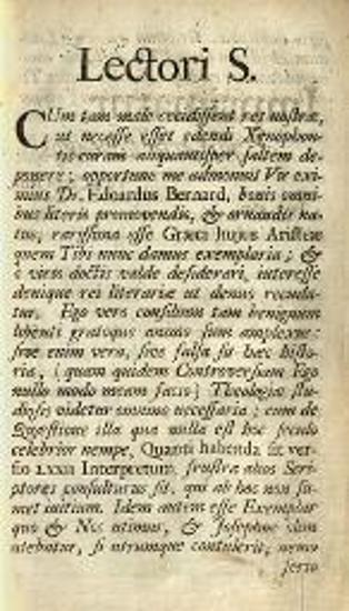 Ἀριστέας. Aristeae Historia LXXII Interpretum..., Ὀξφόρδη, E Theatro Sheldoniano, 1692.