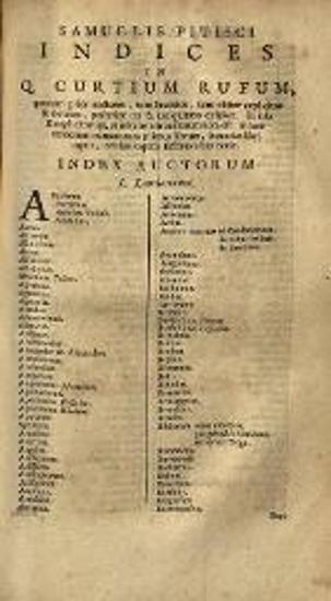 Quintus Curtius Rufus. Alexander Magnus et in illum Commentarius, Οὐτρέχτη, Franciscus Halmam, 1693.