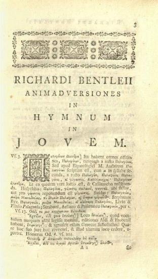 Καλλίμαχος, Callimachi Hymni, Epigrammata et Fragmenta --- recensuit --- Jo. Augustus Ernesti ---, Leiden, Apud Samuelem et Joannem Luchtmans, τ. Ι-II, 1761.
