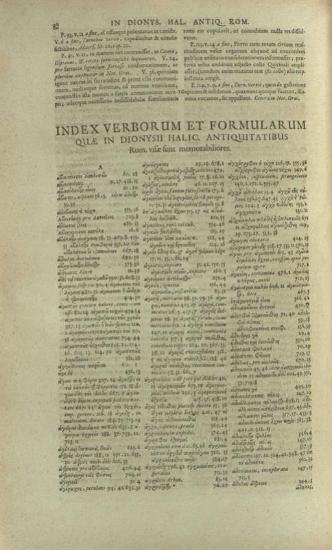 Διονύσιος Ἁλικαρνασσεύς. Τὰ Εὑρισκόμενα Ἱστορικά τε καὶ Ρητορικὰ Συγγράμματα, Λειψία, Mauritius Georgius Weidmann, 1691.