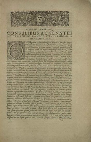 Διονύσιος Ἁλικαρνασσεύς. Τὰ Εὑρισκόμενα Ἱστορικά τε καὶ Ρητορικὰ Συγγράμματα, Λειψία, Mauritius Georgius Weidmann, 1691.