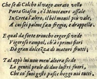 Alessandro Pompei. Applauso de le Muse nel felice ritorno di Candia..., Βερόνα, per il Discepolo, 1593.