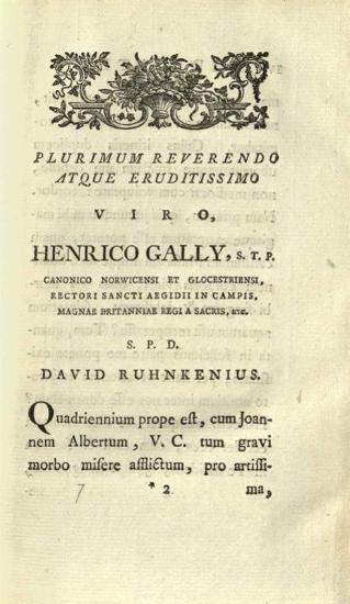 Τίμαιος ὁ σοφιστής. Λεξικὸν περὶ τῶν παρὰ Πλάτωνι Λέξεων..., edidit... David Ruhnkenius..., Λέιντεν, Samuel. & Joann. Luchtmans, 1789.