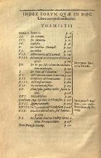 Θεμίστιος. Θεμιστίου Εὐφραδοῦς Λόγοι ΙΘ, Dionysius Petavius... recensuit..., Παρίσι, Michael Sonnius, 1618.