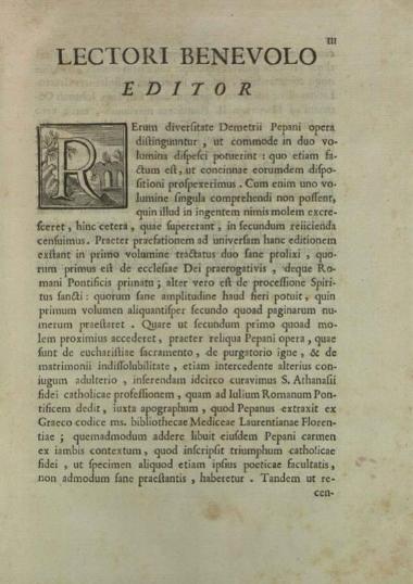 Δημήτριος Πέπανος Δομέστικος, Δημητρίου Πεπάνου Δομεστίκου τοῦ Χίου Τὰ Εὑρισκόμενα Demetrii Pepani Domestici Chii Opera quae reperiuntur. E Graeco in Latinum vertit et adnoatationes adiecit Bernardus Stephanopolus. Accedit praefatio Iohannis Christophori Amadutii ---, Ρώμη, Ex Typographia Salomoniana, τόμ. I-II, 1781.