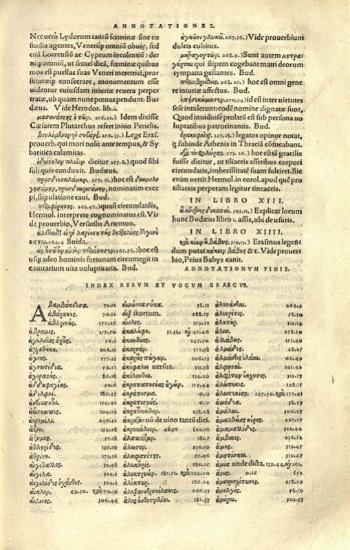 Ἀθήναιος, Ἀθηναίου Δειπνοσοφιστῶν Βιβλία πεντεκαιδέκα. Athenaei..., Βασιλεία, Apud Ioannem Valderum, Σεπτέμβριος 1535.