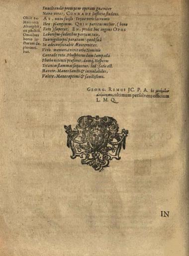Konrad Rittershausen. Jus Justinianum, Hoc est, Iustiniani et aliorum quorundam Impp. Augg. Novelarum mixtarum expositio methodica. Auctore Cunrado Rittershusio..., Στρασβοῦργο, sumptibus haeredum Lazari Zetzneri, 1629.