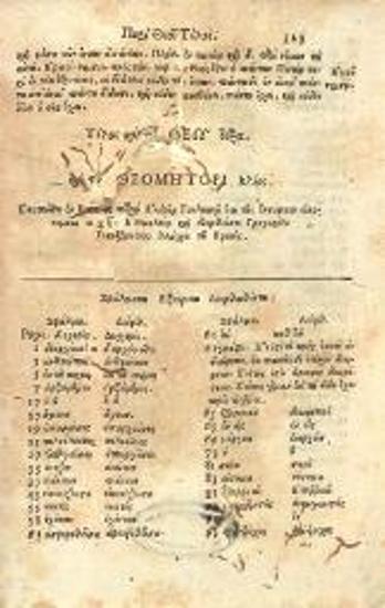 Γεράσιμος Βλάχος. Ἁρμονία Ὁριστικὴ τῶν ὄντων κατὰ τοὺς Ἑλλήνων Σοφοὺς..., Βενετία, Ἀνδρέας Ἰουλιανός, 1661.