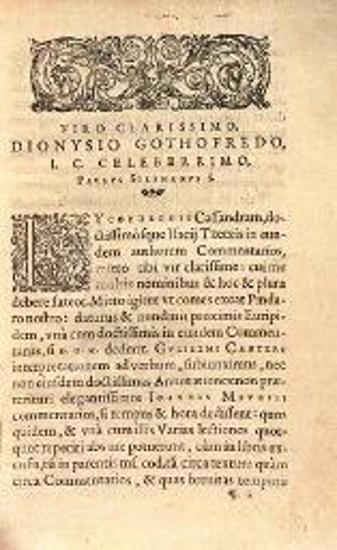 Λυκόφρων. Λυκόφρονος τοῦ Χαλκιδέως Ἀλεξάνδρα. Εἰς αὐτὸ τοῦτο Ἰζακίου τοῦ Τζέτζου ἐξήγημα... interpretatio versuum Latina Gulielmus Canterum... eiusdem... Annotattiones, necnon Epitome Cassandrae Graecolatina, carmine Anacreontio..., Γενεύη, Παῦλος Στέφανος, 1601.