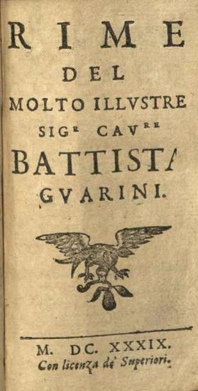 Giovanni-Battista Guarini. Il Pastor Fido, χ.τ., 1639.