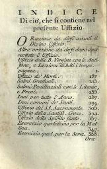 Beatae Mariae Virginis Officium..., Βενετία, apud Io. Baptistam Pasquali, 1740.