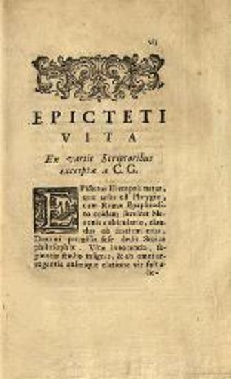 Ἐπίκτητος. Epicteti Manuale et Sententiae Quibus accedit. Tabula Cebetis Graece & Latine. Excudebant Vincentius Junstinus & Jacobus Justus..., Λούκα, 1759.