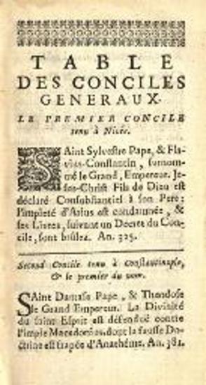 Jean Hermant. Histoire des Conciles. Ou l’on verra en abregé ce qui s’est passé de plus considerable dans l’Eglise depuis sa naissance jusque à present, Ρουέν, Jean-Baptiste Besongne, 1695.