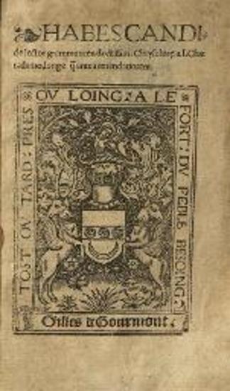 Ἐμμανουὴλ Χρυσολωρᾶς. Habes candide lector grammaticen..., Παρίσι, Gilles de Gourmont [c. 1520].