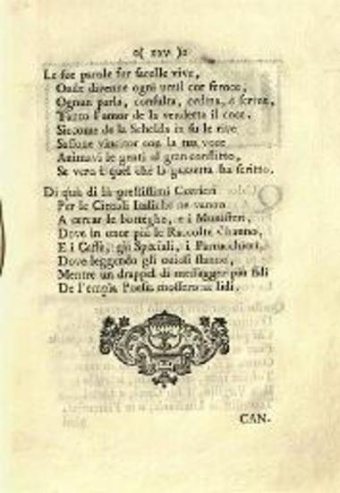 Andrea Cornaro, Le Raccolte Poemetto ---, Μιλάνο, Nella Stamperia della Biblioteca Ambrosiana, Appresso Giuseppe Marelli, 1752.
