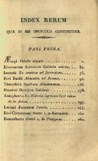 Selecta ex Optimis Graecis Auctoribus ad usum Scholarum Societatis Jesu, μέρος Α´-Β´, Μαδρίτη, Typis Eusebii Aguado, 1829.