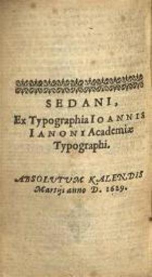 Τῆς Καινῆς Διαθήκης ἅπαντα..., Sedan (Γαλλία), ex Typographia Ioannis Iannoni, 1628.