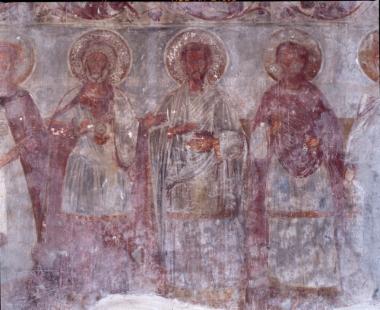 Άγιος Βασίλειος. Τοιχογραφία αγίων στον κυρίως ναό.