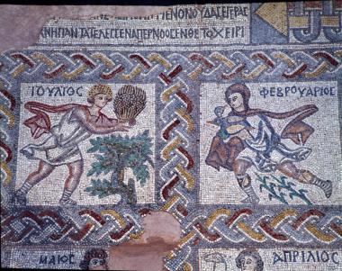 Ψηφιδωτό με παράσταση μηνών