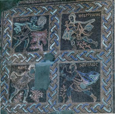 Ψηφιδωτό με παράσταση μηνών