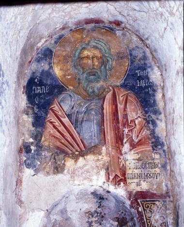 Ο Παλαιός των Ημερών, τοιχογραφία στο διακονικό.