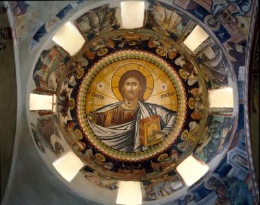 Ο Χριστός Παντοκράτωρ, τοιχογραφία.