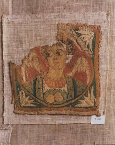 Κοπτικό ύφασμα με προτομή αγίου